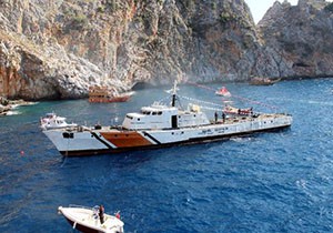 Alanya da dalış turizmi için Sahil Güvenlik gemisi batırıldı